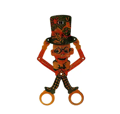 Vintage German Tin Halloween Toy Scissor Man W/ Top Hat • $99