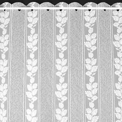 Naples Net Voile Louvre Vertical Pleated Window Blind Panel - White • £11.99