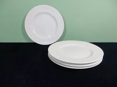 Set 4 Mikasa Classic Flair White Calla Lilies 8  Salad Plates K1991 Helena Uglow • $27.99