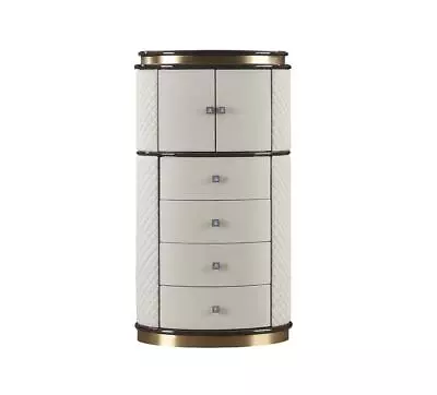 Living Room Round Sideboard Modern Luxury New Chest Of Drawers Wooden Cabinet • £2358.65