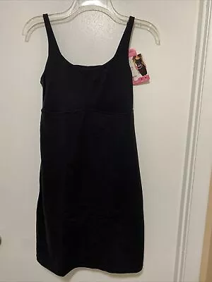 Sweet Nothings By Maidenform Firm Control Slip Dress #81223 Black Medium M NWT • $25