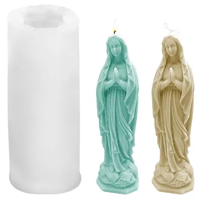 3D Virgin Mary Candle Molds Silicone Moulds For Festival Gifts Home Decor • £8.29