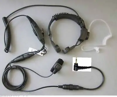 Speech Aid Headset Military For Motorola And Cobra With Double Ptt Professional • £36.77