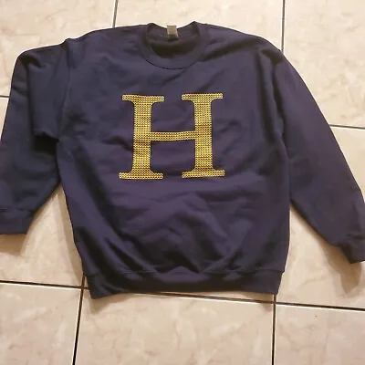 $60.50 • Buy The Wizarding Trunk  Harry Potter  Sweater Letter H Men's Jumper NEW  BLUE LARGE