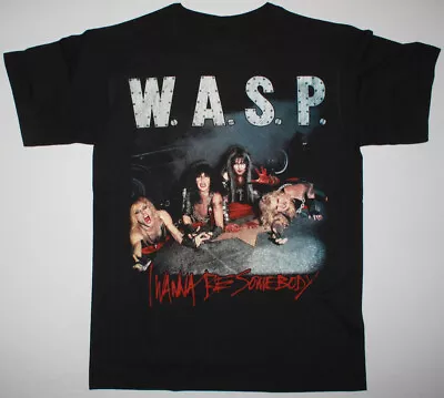 WASP Black T-Shirt Cotton Unisex All Sizes Short Sleeve 83 • $14.99