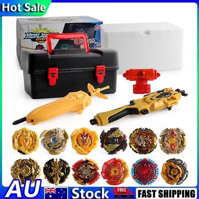 12Pc Beyblade Gold Burst Portable Box Set - Spinning With Grip Launcher Case Toy • $37.99