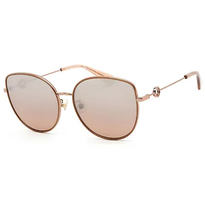 Kate Spade SICILIA/G/S 0AU2G4 Sunglasses Red Gold Frame W/Silver Brown Lens 60mm • $120