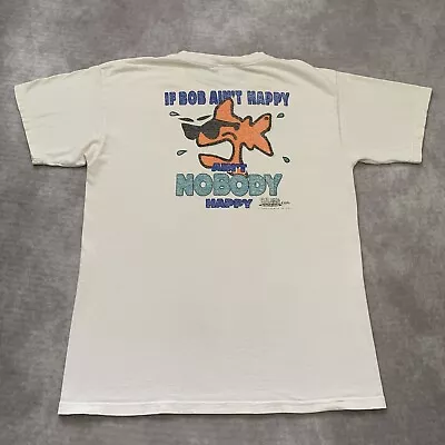 Vintage 90s Bob The Fish Shirt Size L Funny Comic Nature Cartoon Ocean Fade • $19.50