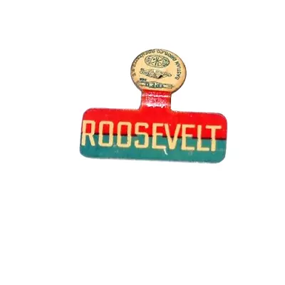 1936 Franklin D. Roosevelt FDR TAB Campaign Pinback Button Political President • $24.95