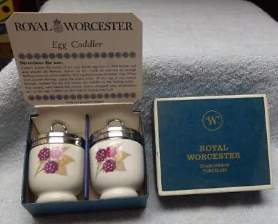 ** Vintage - ROYAL WORCESTER - Set Gorgeous EGG CODDLERS W ORIGINAL BOX - Unused • $123.43