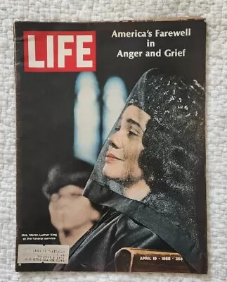 Vintage LIFE Magazine April 19 1968 Martin Luther King's Funeral Service Issue • $37.99