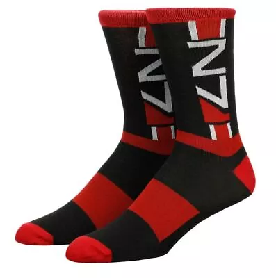 Mass Effect N7 Logo Black And Red Crew Socks (Sock Size  10 -13) • $11.98