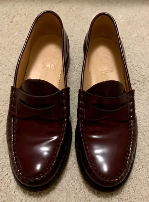 J. Crew Winona Penny Loafers In Spazzolato Leather Size 7 Women • $80