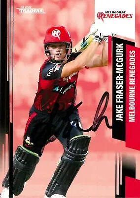 Signed 2022 2023 Melbourne Renegades BBL Cricket Card - Jake Fraser-McGurk • $11.99