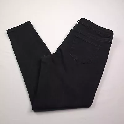 Mossimo Mid Rise Skinny Ankle Jeans 12 Short Black Denim Power Stretch Womens • $16.14