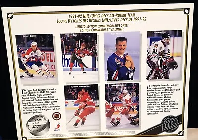 1991-1992 NHL All Rookie Team UpperDeck Sheet • $9.99