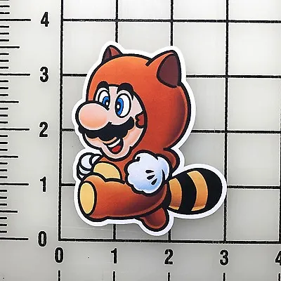 Mario Tanooki Suit 3.5  Wide Vinyl Decal Sticker BOGO • $5.99