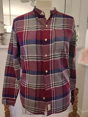 £4 • Buy Hollister Checked Cotton Collarless Shirt Size M