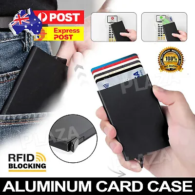 $4.65 • Buy RFID Blocking Aluminum Slim Wallet ID Credit Card Holder Protector Purse New