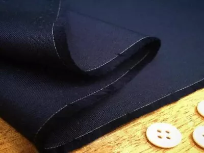 £5.89 • Buy Navy-100% Cotton Thick Drill/twill 60  Wide Clothing Upholstery Fabric /metre