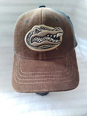 Florida Gators Zephyr Hat Ballcap Snap Back Brown Ribbed Corduroy Cotton Nylon • $10.24