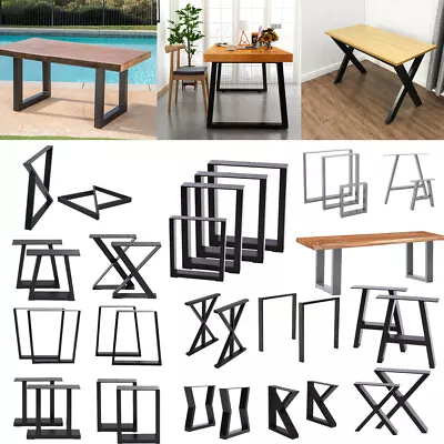 £19.95 • Buy Industrial Steel Table Legs Trapezium Frame Dining Coffee Bench Desk Feet Stand