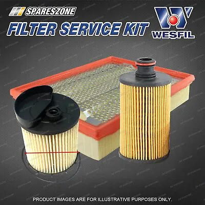 $69.87 • Buy Wesfil Oil Air Fuel Filter Service Kit For Ssangyong Actyon Q150 2.0L XDi 13-on