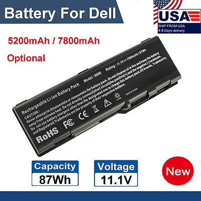 6/9Cells 6000 Battery For Dell Inspiron 9200 9300 XPS M170 M1710 Series M6300 • $20.99