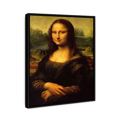 Leonardo Da Vinci Mona Lisa Painting Framed Oil Canvas Print • $26.88