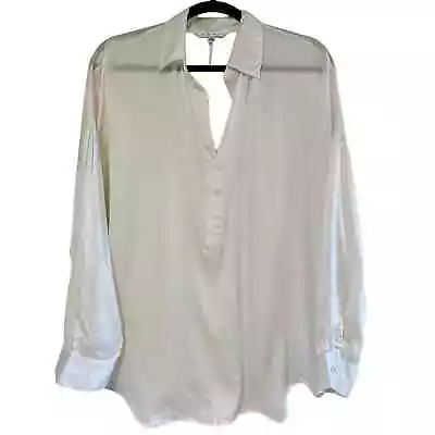 CABi Oversized Silk Shirt Sz L • $32