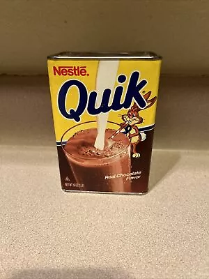 Vintage Nestle Quik Tin Container 16 Oz  Bunny Chocolate Mix Mint • $25