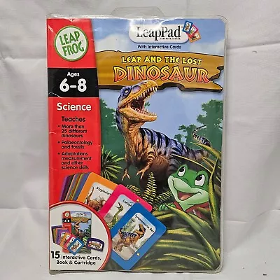 Leap Pad Leapfrog Leap And The Lost Dinosaur Book & Cartridge With Case • £6