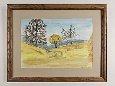 Vintage Original Signed Carl Mitchell Watercolor Painting 16x12.5 Framed Art • $80
