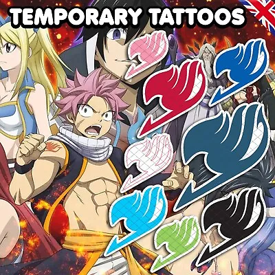 UK Fairy Tail Temporary Tattoo Cosplay Costume Realistic Waterproof Tattoos • £9.99