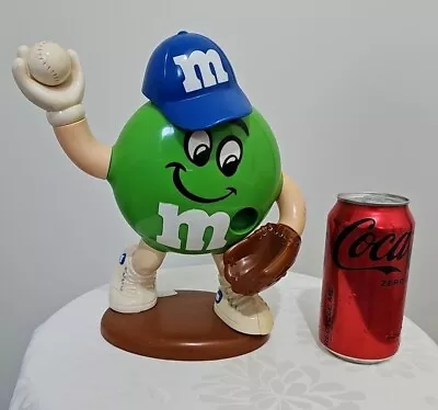 Rare Green Baseball M&M Dispenser  With Blue Hat Rare M&M  Rare Toy • $50