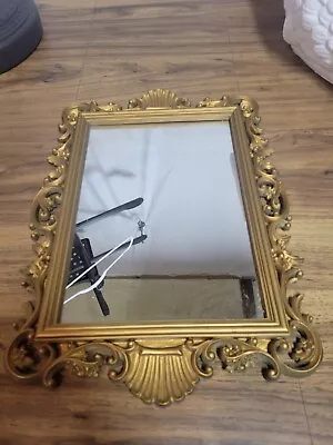 Vtg 1988 Homco Ornate Hollywood Regency Gold Tone Wall Mirror 2151 Vintage  • $89