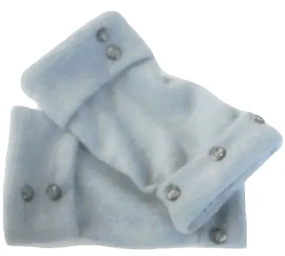 Fingerless Gloves Blue Gray 100% Merino Wool M - L Medium - Large 7  Mittens • $32.98