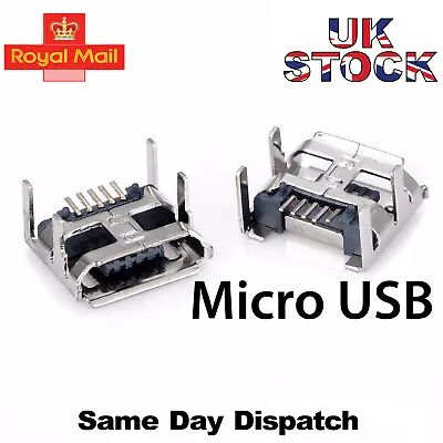 Micro USB Type B Female Socket Connector DIP 180 Degree SMD SMT Jack Solder PCB • £4.99