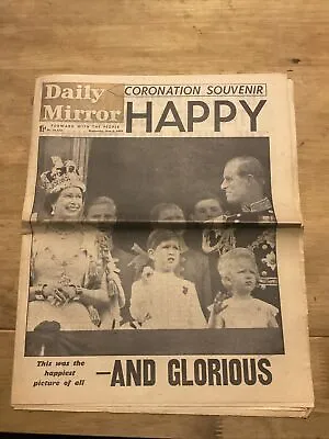 Daily Mirror Coronation Souvenir Issue 1953 June 3 Newspaper Queen Elizabeth • £8.35