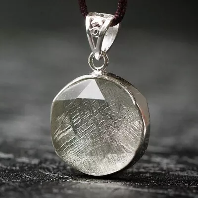 Genuine Natural Gibeon Iron Meteorite Pendant 10mm 12mm Women Men Moldavit AAAAA • $86.32