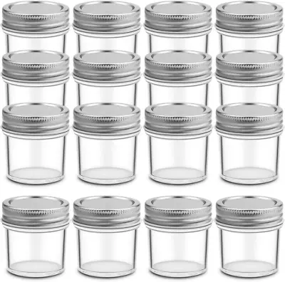 CZWESTC 16PACK 2Ounces Glass Jars With LidsMini Mason Jar Shot Glasses With Met • $20.99