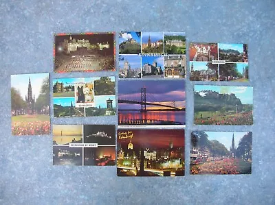 10 Old Scottish (Edinburgh) Postcards – Forth Bridge Castle Holyrood Etc. • £4.99