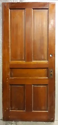 32 X78  Antique Vintage Old Victorian Interior SOLID Wood Wooden Door 5 Panels • $249.99