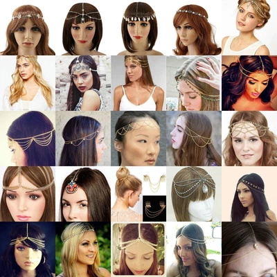 £4.79 • Buy Celebrity Lady Tassel Metal Head Chain Headpiece BOHO Band Hair Headband Jewelry