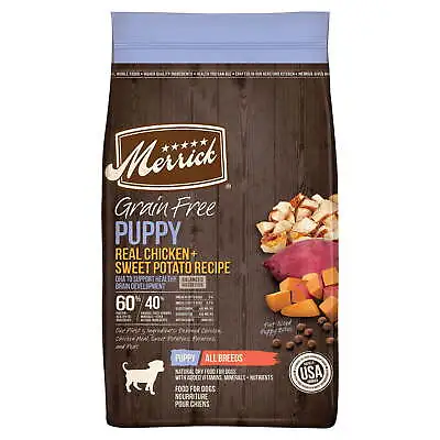 Merrick Puppy Real Chicken Sweet Potato Gravy Dry Dog Food Grain Free 22 Lb Bag • $117.88