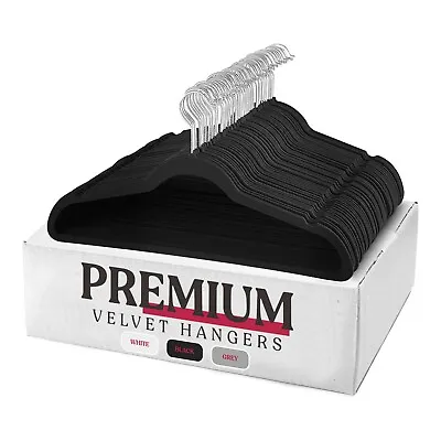 Velvet Hangers Flocked Clothes Heavy Duty Premium Non-Slip Hangers (30/50 Pack) • $26.99