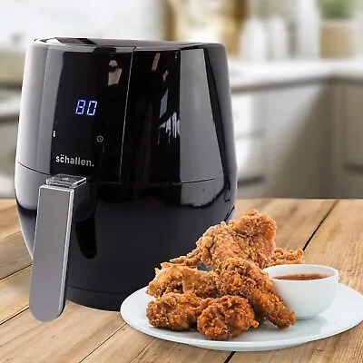 Schallen Black Air Fryer Oven Machine Single Large 3.5L Removable Cooking Tray • £34.99