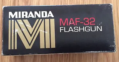 Vintage Miranda MAF-32 Flashgun Flash Light Unit Battery Operated Photography • £3.49