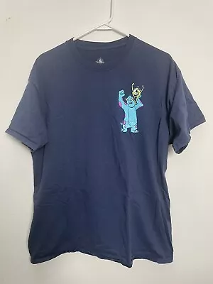 Mens XL Disney Pixar Disney Parks Monsters University Navy T-Shirt Short Sleeve • $12.74
