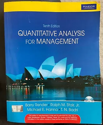 Quantitative Analysis For Management Global Edition- 10th Edition. 2009. • $9.99